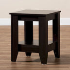 Cornesti Dark Brown Wood End Table