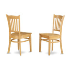5 Piece Dining Room Table Set- an Oval Kitchen Table and 4 Dining Chairs, 42x60 Inch, Oak