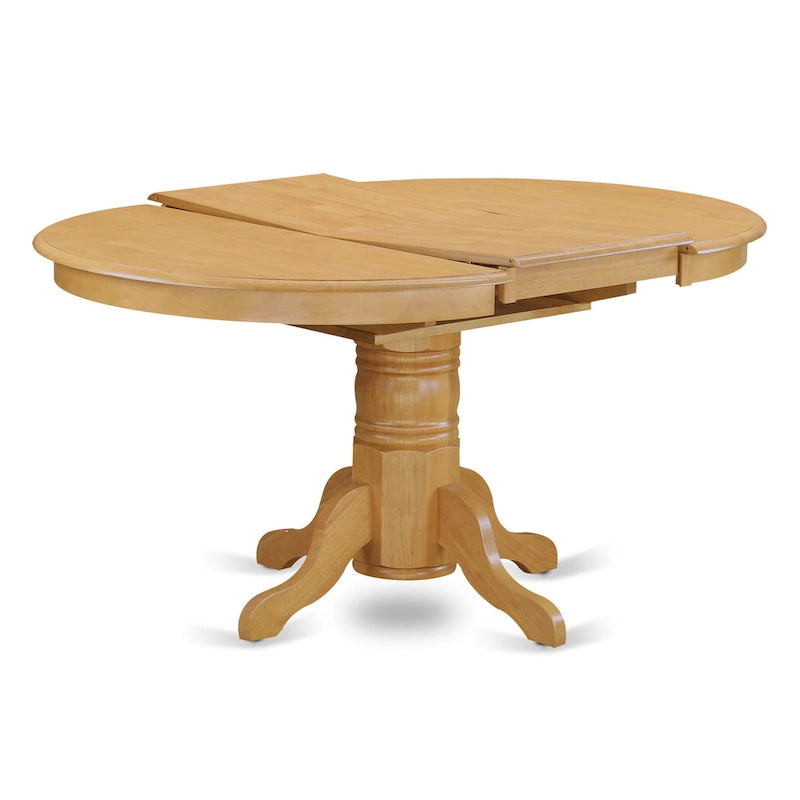 5 Piece Dining Room Table Set- an Oval Kitchen Table and 4 Dining Chairs, 42x60 Inch, Oak