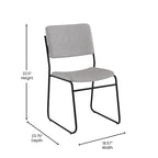 500 lb. Capacity High Density Stacking Chair with Sled Base