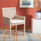 SAFAVIEH Almira Coastal Accent Chair with Cushion - 22.8 W x 22.4 L x 34.6 H - 23Wx22Dx35H