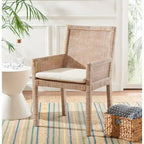 SAFAVIEH Almira Coastal Accent Chair with Cushion - 22.8 W x 22.4 L x 34.6 H - 23Wx22Dx35H