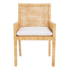 SAFAVIEH Almira Coastal Accent Chair with Cushion - 22.8 W x 22.4 L x 34.6 H - 23Wx22Dx35H