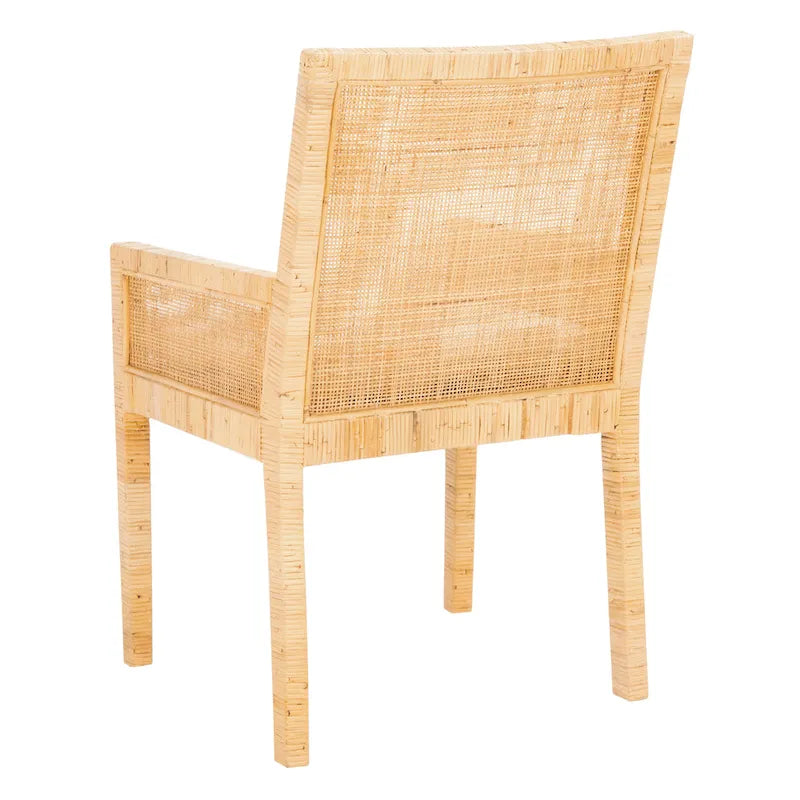 SAFAVIEH Almira Coastal Accent Chair with Cushion - 22.8 W x 22.4 L x 34.6 H - 23Wx22Dx35H