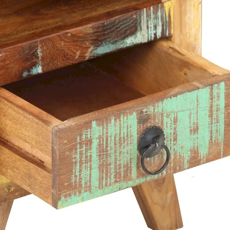 Cabinet Nightstand Side End Table, Solid Wood Legs, 11.8"x11.8"x16.1", Bedroom Furniture