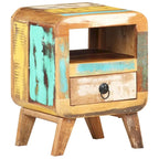 Cabinet Nightstand Side End Table, Solid Wood Legs, 11.8"x11.8"x16.1", Bedroom Furniture