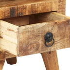 Cabinet Nightstand Side End Table, Solid Wood Legs, 11.8"x11.8"x16.1", Bedroom Furniture
