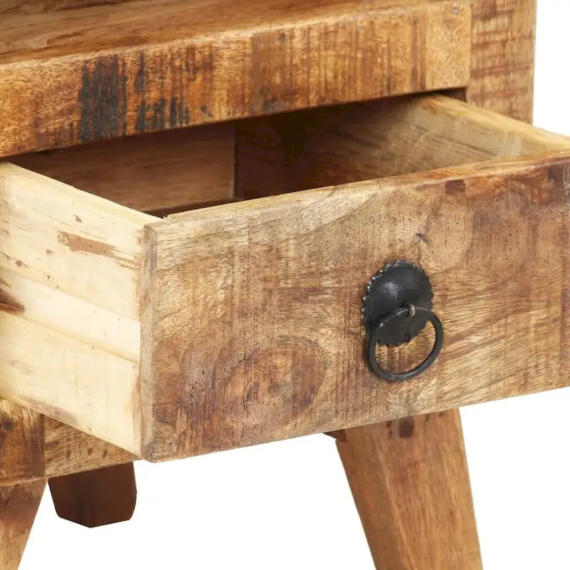 Cabinet Nightstand Side End Table, Solid Wood Legs, 11.8"x11.8"x16.1", Bedroom Furniture