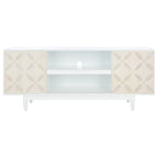 SAFAVIEH Krysta 3 Shelf Patterned Media Stand - 54 W x 15 D x 22 H - 54Wx15Dx22H