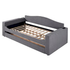 Twin Size UTeddy Fleece Daybed with Storage Armrests andTrundle