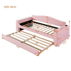 Twin Size UTeddy Fleece Daybed with Storage Armrests andTrundle