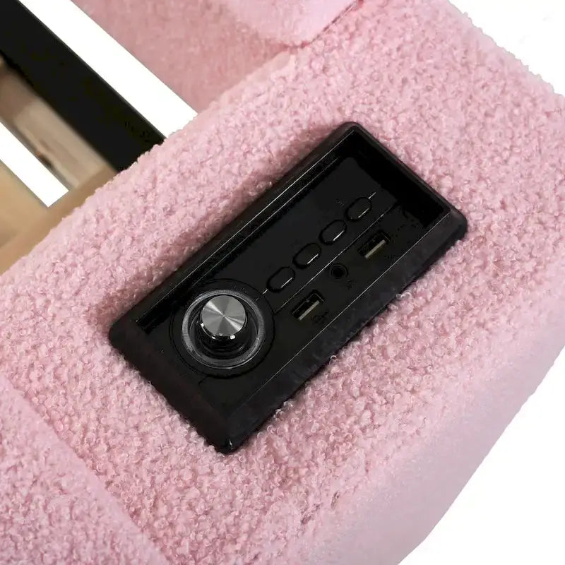 Twin Size UTeddy Fleece Daybed with Storage Armrests andTrundle