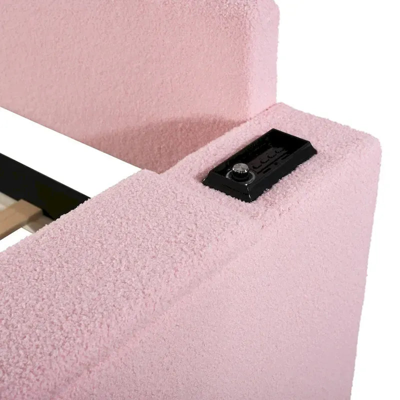 Twin Size UTeddy Fleece Daybed with Storage Armrests andTrundle