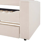 Twin Size UTeddy Fleece Daybed with Storage Armrests andTrundle