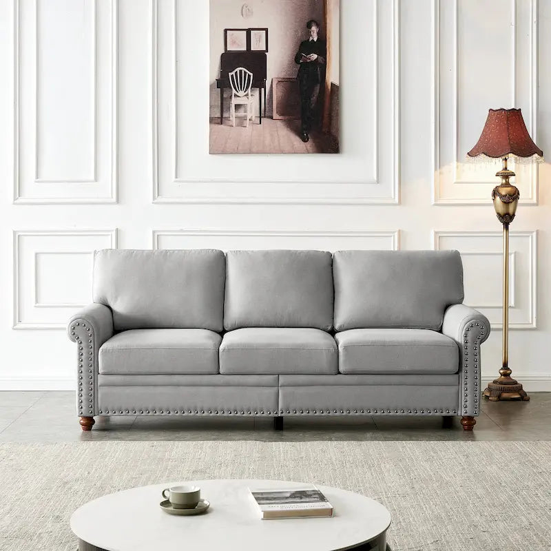 Linen Fabric Upholstery Sofa With Storage
