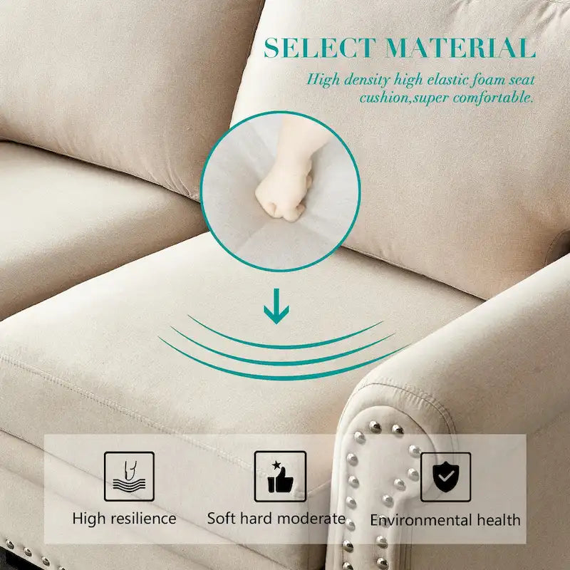 Linen Fabric Upholstery Sofa With Storage