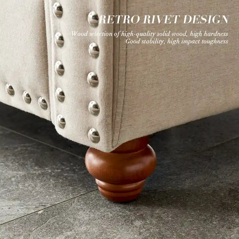 Linen Fabric Upholstery Sofa With Storage