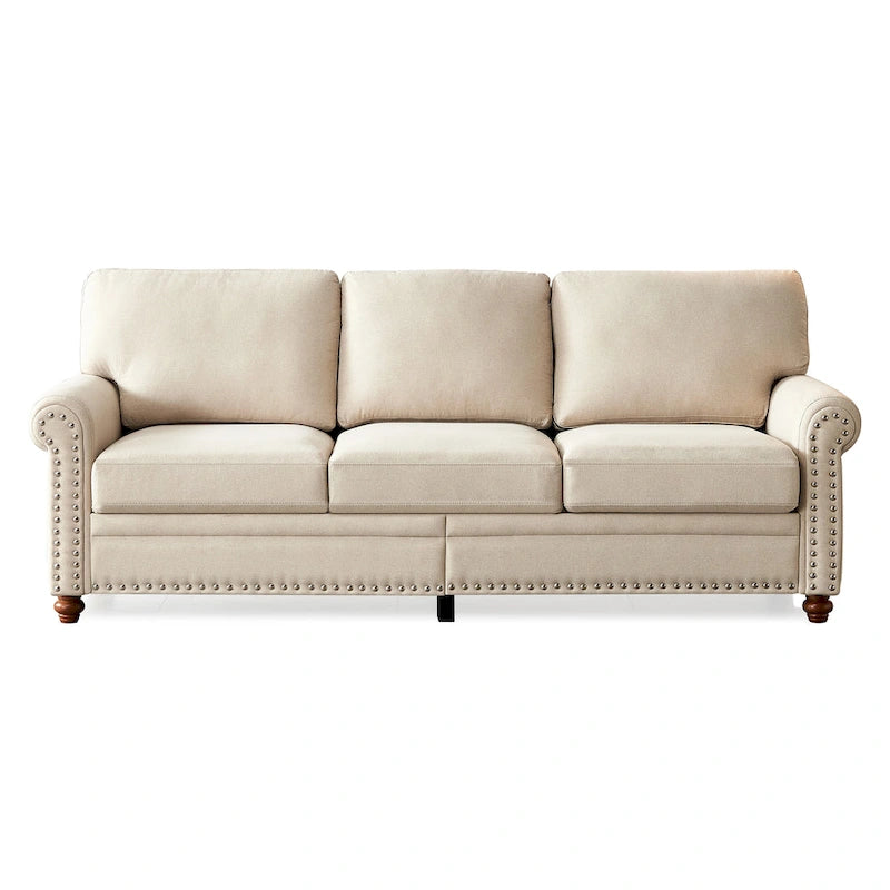 Linen Fabric Upholstery Sofa With Storage