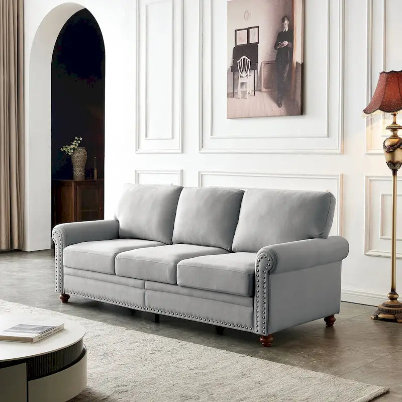 Linen Fabric Upholstery Sofa With Storage