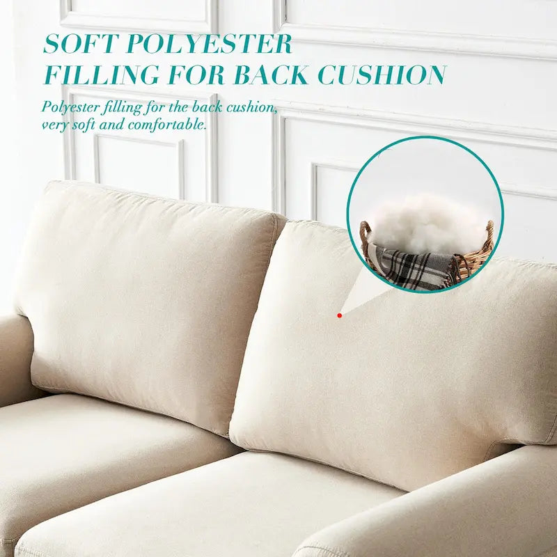 Linen Fabric Upholstery Sofa With Storage