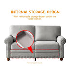 Linen Fabric Upholstery Sofa With Storage