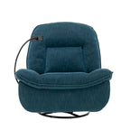Bronzing fabric swivel recliner with mobile phone bracket