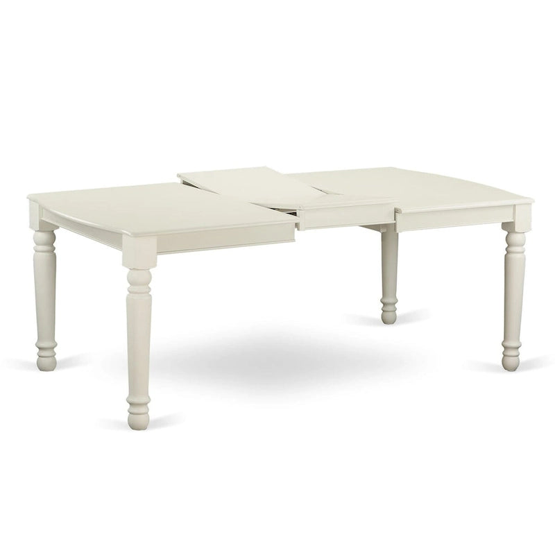 5 Piece Dining Table Set- a Rectangle Kitchen Table and 4 Kitchen Dining Chairs, Linen White
