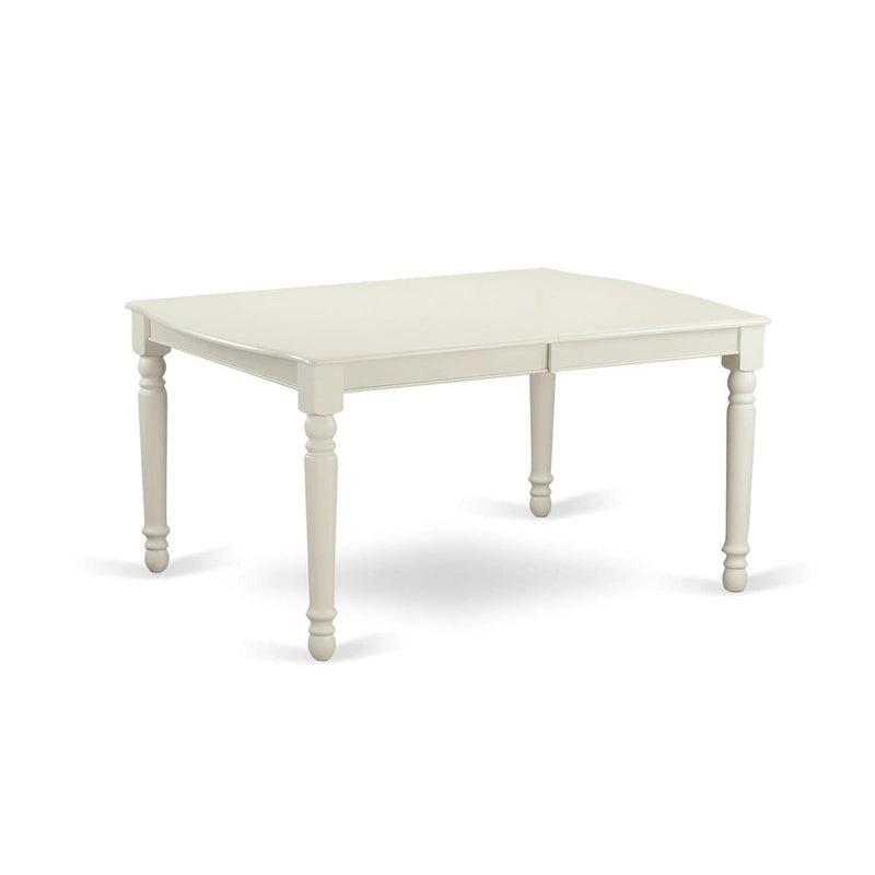 5 Piece Dining Table Set- a Rectangle Kitchen Table and 4 Kitchen Dining Chairs, Linen White