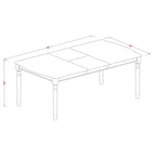 5 Piece Dining Table Set- a Rectangle Kitchen Table and 4 Kitchen Dining Chairs, Linen White