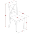 5 Piece Dining Table Set- a Rectangle Kitchen Table and 4 Kitchen Dining Chairs, Linen White