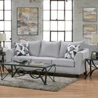 Duleek 3-Piece Living Room Set, Herringbone Silver