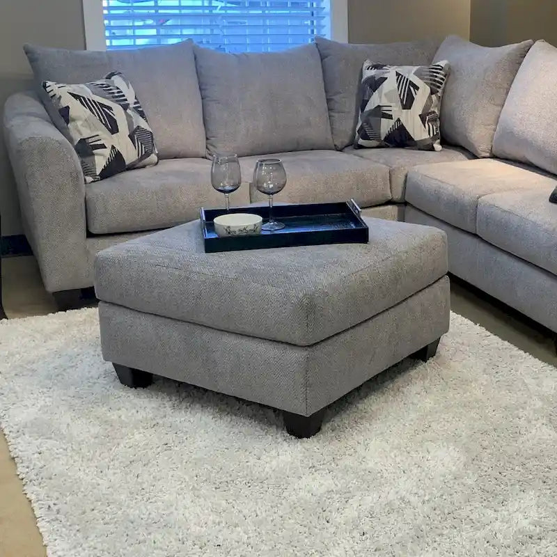 Duleek 3-Piece Living Room Set, Herringbone Silver
