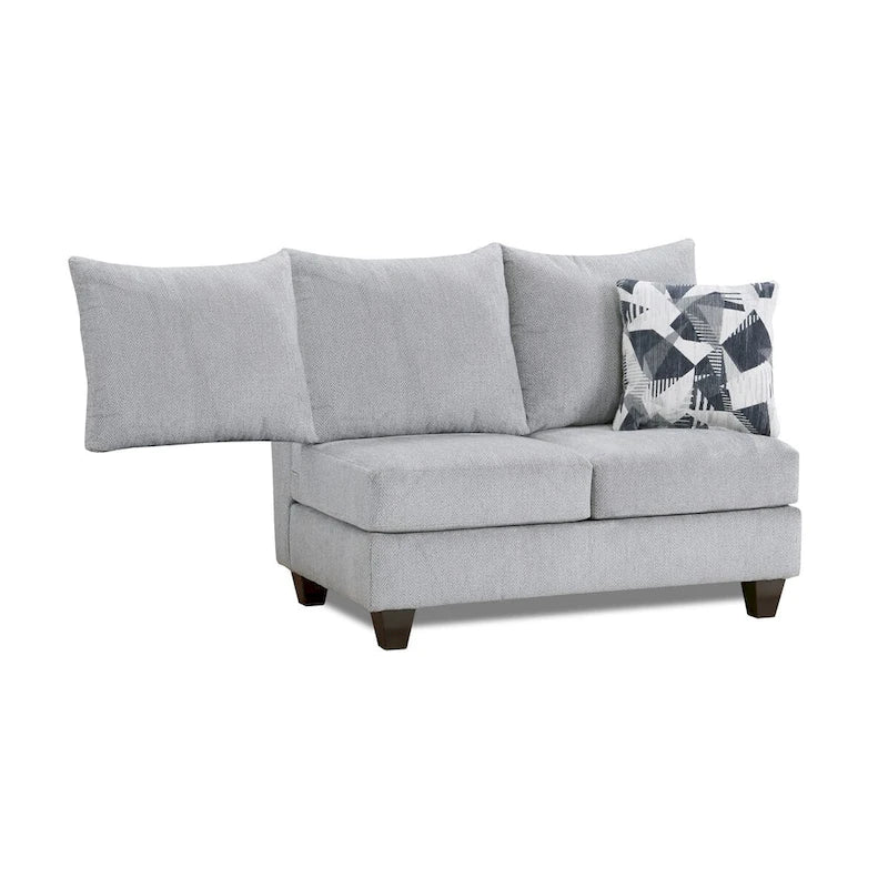 Duleek 3-Piece Living Room Set, Herringbone Silver