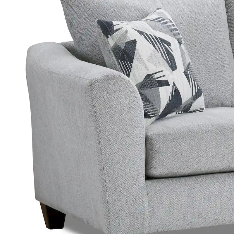 Duleek 3-Piece Living Room Set, Herringbone Silver