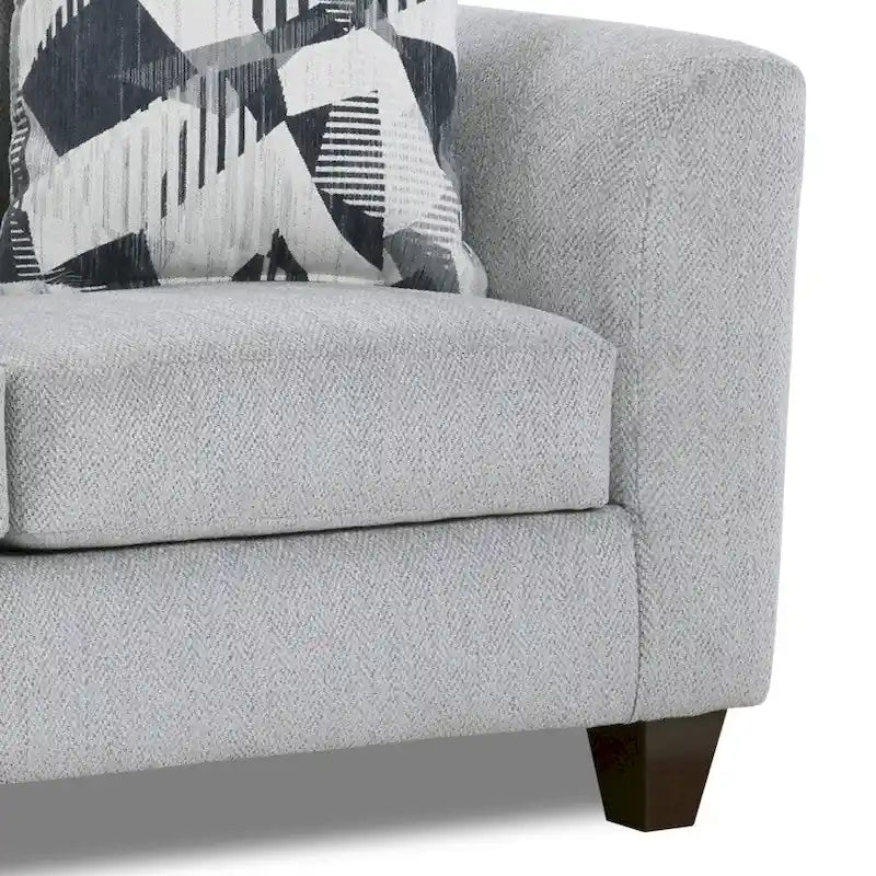 Duleek 3-Piece Living Room Set, Herringbone Silver