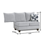 Duleek 3-Piece Living Room Set, Herringbone Silver