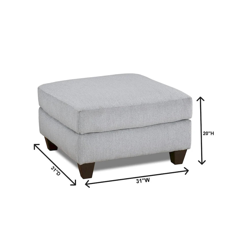 Duleek 3-Piece Living Room Set, Herringbone Silver