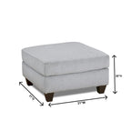Duleek 3-Piece Living Room Set, Herringbone Silver