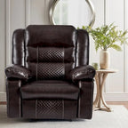 Breathable Leather Massage Recliner Chair Manual Living Room Reclining Sofa