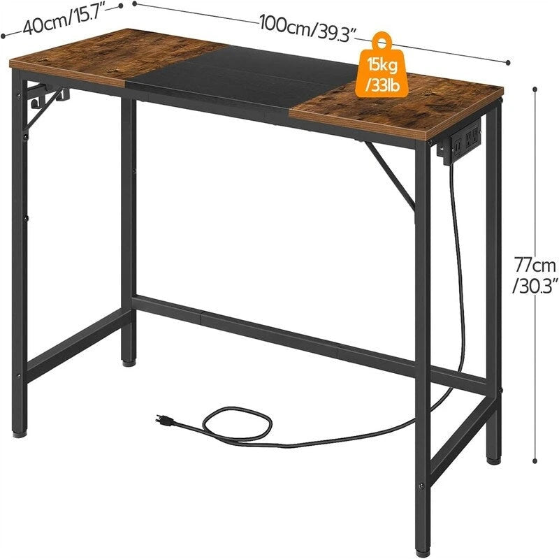 Home Office Desk with Power Outlet
