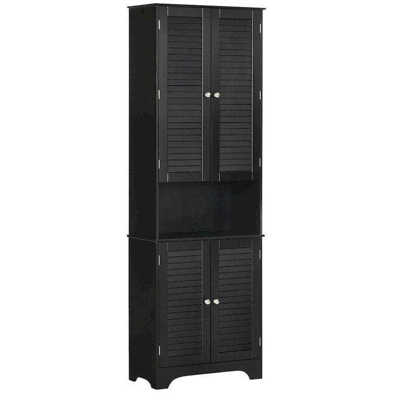 Tall Narrow Bathroom Storage Cabinet w/Doors and Shelf Adjustability