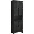 Tall Narrow Bathroom Storage Cabinet w/Doors and Shelf Adjustability