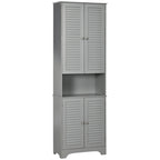 Tall Narrow Bathroom Storage Cabinet w/Doors and Shelf Adjustability