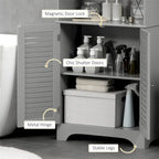 Tall Narrow Bathroom Storage Cabinet w/Doors and Shelf Adjustability