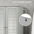 Tall Narrow Bathroom Storage Cabinet w/Doors and Shelf Adjustability