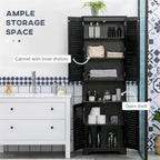 Tall Narrow Bathroom Storage Cabinet w/Doors and Shelf Adjustability