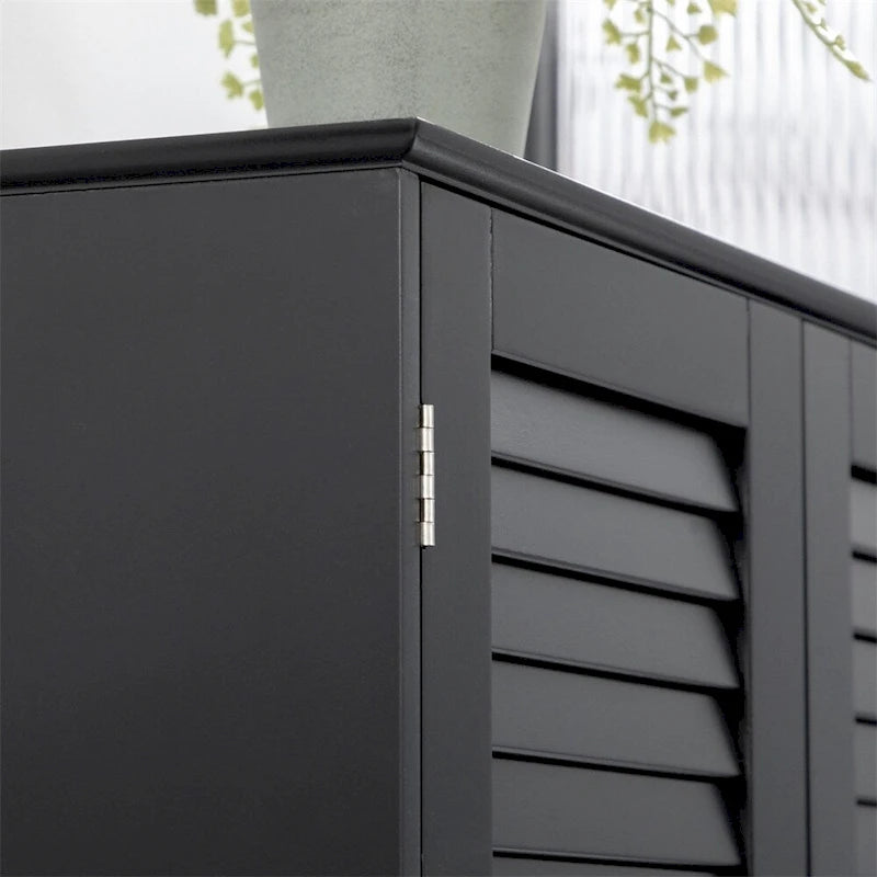 Tall Narrow Bathroom Storage Cabinet w/Doors and Shelf Adjustability