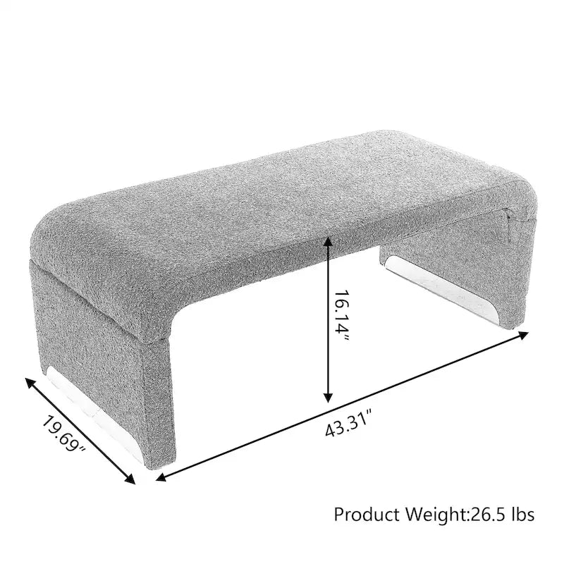 Bench With Gold Metal Legs