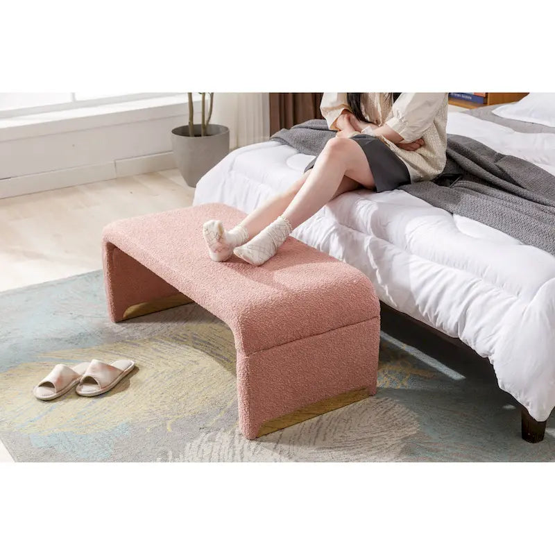 Bench With Gold Metal Legs
