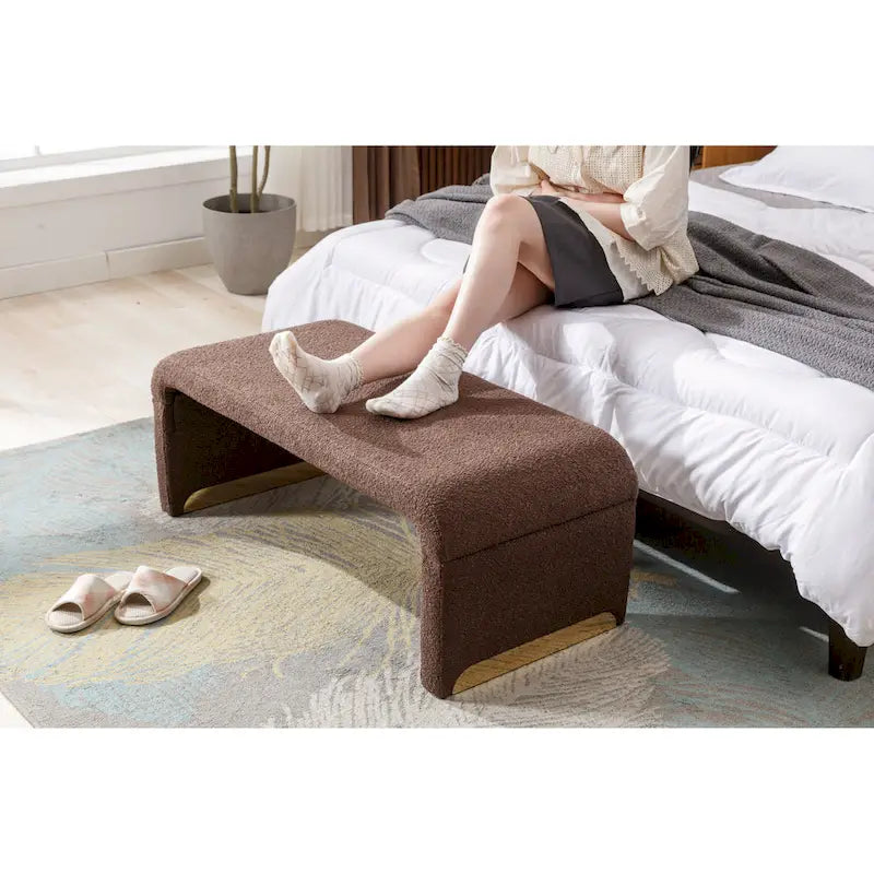 Bench With Gold Metal Legs